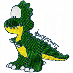 Dinosaur Embroidery Design 7